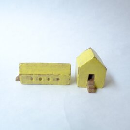 レモン色の家の画像