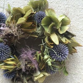blue&green nautral wreathの画像