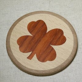 組み木コースター　クローバー