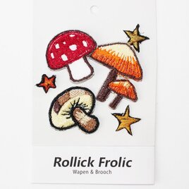 ― mushroom ― 刺繍ブローチ / ワッペンの画像