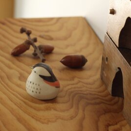 【暦鳥・秋】つぐみ 国産ヒノキの木箱入り※受注制作