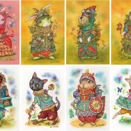 【裏地球】動物ポストカードセットA（８枚入）