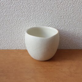 陶器　育てるウツワ 揺ら フリーカップ 白 顔料青 地シリーズの画像