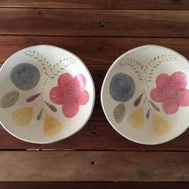 flower plate　ｰred＋blueｰの画像