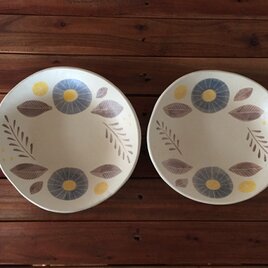 flower plate　ｰyellow＋blueｰの画像