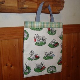 綿生地であしらえたシンプルバッグ、現品のみです！