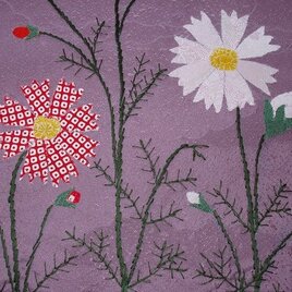 壁掛け　～秋の花とススキ～の画像