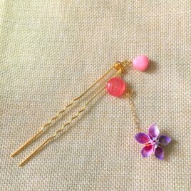 着物に♥折り紙の簪