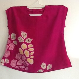 むかーしの帯地をリメイクしてブラウスにヘンシーン