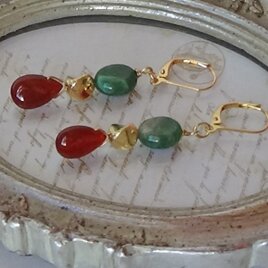 秋色のピアス