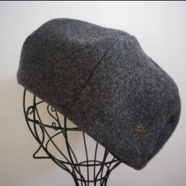 送料無料　シンプルベレー（ダークグレー）