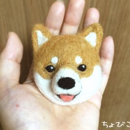 【オーダーメイド】柴犬さんのブローチ/ヘアゴムの画像