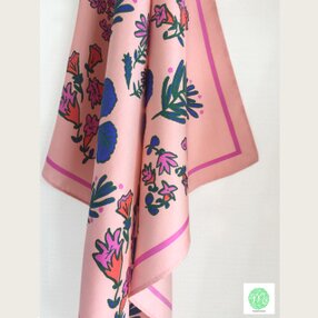 Flower シルクスカーフ ~PINK~
