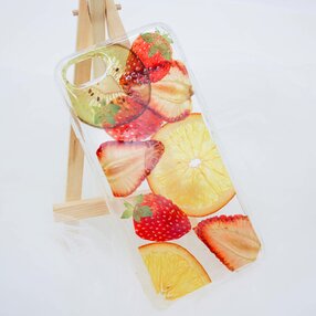 いちご ＆桜  』押し花 ドライフラワー フルーツ スマホケース