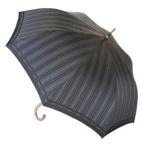 【紳士 雨傘 ジャンプ傘】 Tie Stripe×Plain GRAY