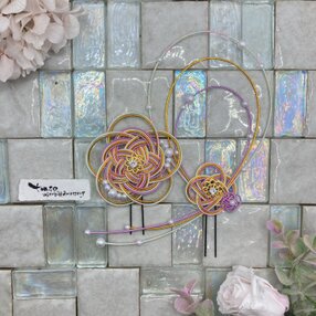 留袖×羽織　お着物　リメイク　ロングワンピース　腰紐リボン付き　ハンドメイド ロングワンピース 販売促進