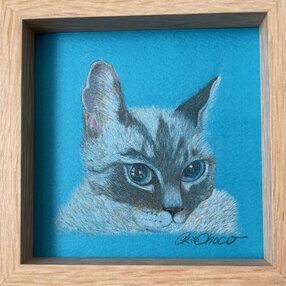 猫、猫の絵、色鉛筆画、の検索結果 - ハンドメイド・クラフト作品・手 