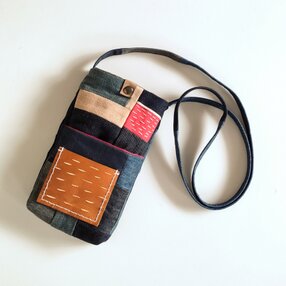 新品未使用　ウォレットショルダーと白木材 長財布 小物 レディース 割引品