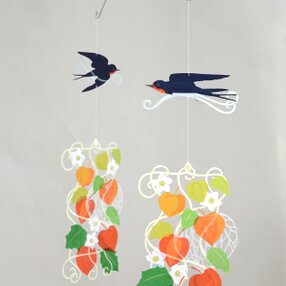 モビール＊ホオズキとツバメ