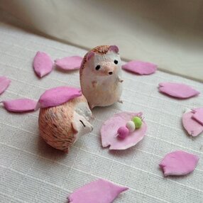 お花見ハリネズミさん受注制作
