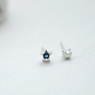 母石付きのブルーレースアゲート 揺れるピアス（k14gf)イヤリングに