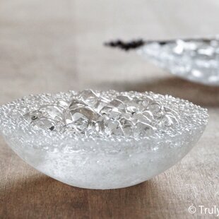 ガラスのアクセサリートレイ -「 KAKERAの光 」 ○ ライラック・12cm