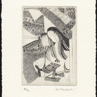 招き猫・2017C/銅版画 (作品のみ） | iichi 日々の暮らしを心地よく