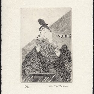 鯉・2018/銅版画 (額あり） | iichi 日々の暮らしを心地よくする