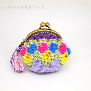 和装【 刺繍 ビーズバッグ 】がま口 貴重ビンテージ！和装用 バッグ 花柄 ビーズ刺繍 がま口 - メルカリ