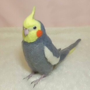 リアル！オカメインコ イエロールチノー 羊毛フェルト 受注製作 ライフ