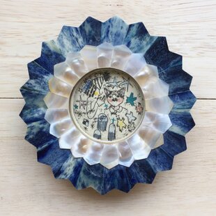 原画・油彩 『 朝空 20260709』絵画・ 直径25cm・アート・丸形