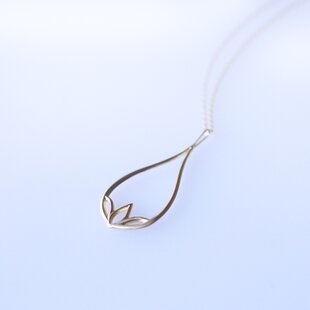 純金の小さな三日月ペンダントトップ◇K24 Pure Gold Crescent Pendant 