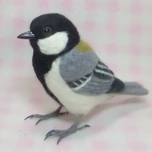 リアル シジュウカラ ほぼライフサイズ 四十雀 羊毛フェルト 受注作成