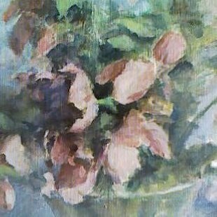 16×23㎝「朝の窓辺の食器」サムホール・油彩・原画 | iichi 日々