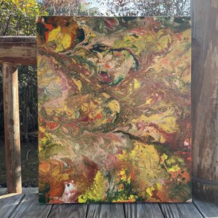 ○『西湖から陽色に染まる朝日の富士山』がんどうあつし油絵原画F4額付
