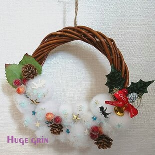 ふゆじたく」swag Christmas 2021 冬のスワッグ コットン ドライ