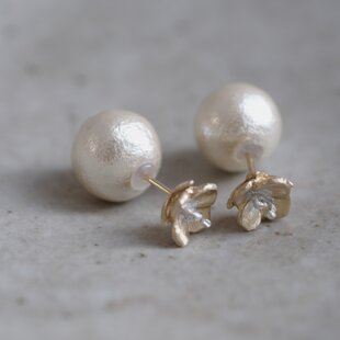 ▽ヒスイフープピアスk18 2wayピアス 翡翠ピアス