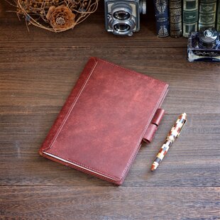 ほぼ日手帳カズン対応 A5サイズ手帳カバー レザー 刻印＆拭き染め