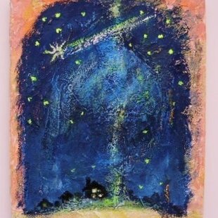 32×41㎝「夜のメリーゴーランド3」原画・油彩画・F6 | iichi 日々の