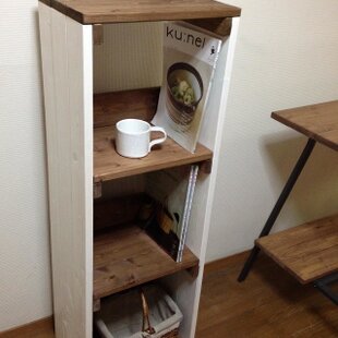 絵本棚（面出し3段+棚1段）幅64cm UN/UN 完成品 | iichi 日々の暮らし