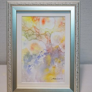 露草」原画 ※木製額縁入り（18㎝角）一点物 水彩 イラスト インテリア