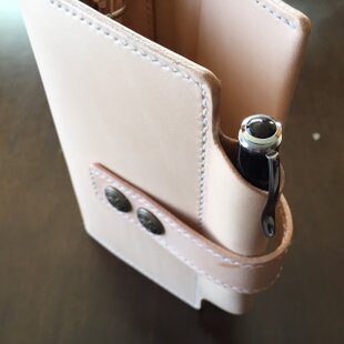 ほぼ日手帳カズン対応 A5サイズ手帳カバー レザー 刻印＆拭き染め