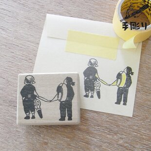 うさぎとチューリップ 消しゴムはんこ | iichi 日々の暮らしを心地よく