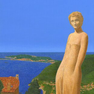 16×23㎝「思い出すのに丁度良い公園」油彩・原画・サムホールサイズ