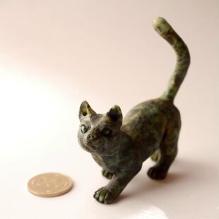 木彫り 立不動明王猫 猫仏2011 | iichi 日々の暮らしを心地よくする