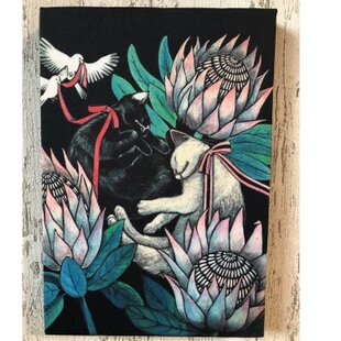 絵画 『ペロ』原画 油彩 直径20cm 犬 DOG 絵画 丸形アートパネル