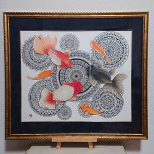 原画「公園」F5・油彩画 | iichi 日々の暮らしを心地よくする