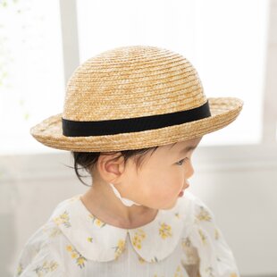 ルナ 麦わら セーラー帽子 子供用 ストローハット 帽子 54cm [UK-H010