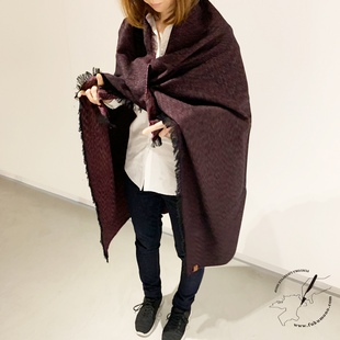 6＊大島紬リメイクスリバーシブルコート(赤×ブルー） | iichi 日々の