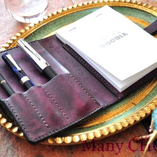 ほぼ日手帳カズン対応 A5サイズ手帳カバー レザー 刻印＆拭き染め